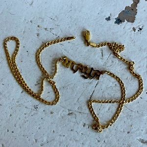 Maya 14k nameplate necklace